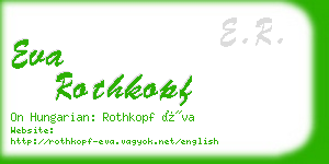 eva rothkopf business card